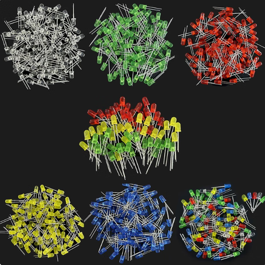 Qidi 5MM light-emitting diode LED lamp bead components green hair green 100 pieces