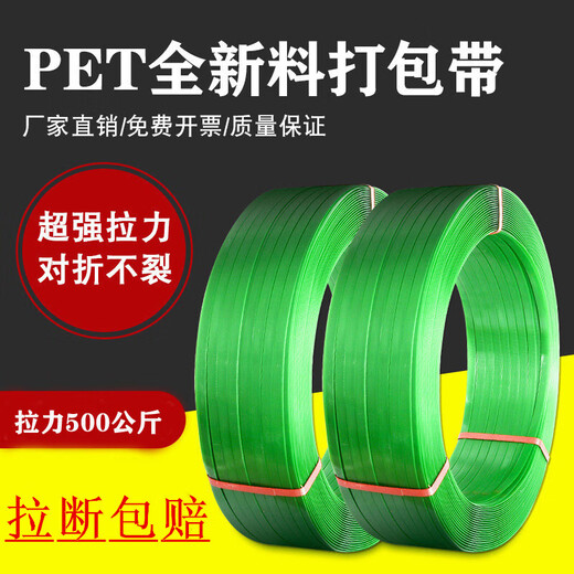 Cinturón de acero de plástico para mascotas 1608 Cinturón de embalaje verde PP Cinturón trenzado Cinturón de embalaje Bunding Bundling Allan Ondy 1608 Cinturón de acero de plástico pesa 20 kg de largo aproximadamente 1200 metros