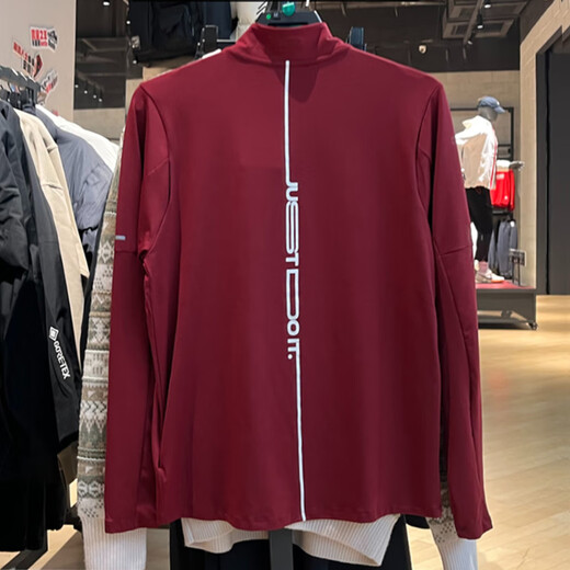 耐克（NIKE）长袖T恤男装2025春季新款运动服跑步训练健身立领上衣HV8212-677 HV8212-677红色 L