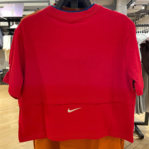 Nike T-shirt Vêtements féminins 2023 Été Nouvelle Fashion Sportswear Casual Fitness Fitness Breathable Round Round Cou Short Manches HF6291-687 / RED L