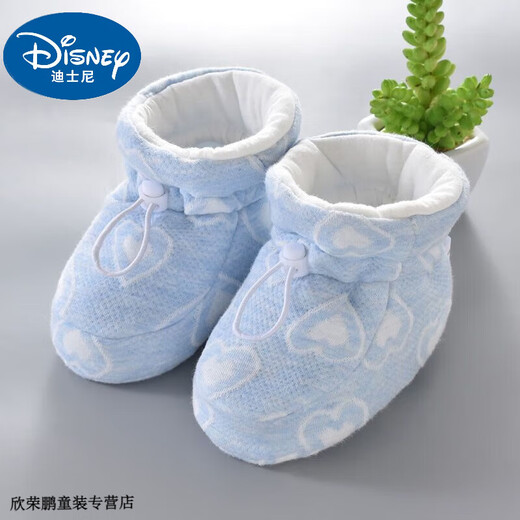 Disney baby shoes thickened warm soft sole in autumn and winter 0-3-6-December baby shoes socks cotton shoes toddler shoes 1 year old pink bohemian 1 piece average size L sole length 13cm suitable for babies 6-18 months