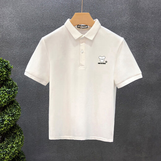 夏品丽透气棉男士POLO衫夏季宽松百搭帅T恤 3878#黑色 均码 xl 建议体重135-155斤