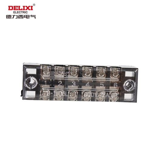 Delixi Electric TB-Anschlüsse reines Kupfer kombinierter Kabelzeile Reine Kupferflamme-Reparatur und korrosionssicherer 12-Positionen-Anschluss-Zeilen-Box 15a 6-Position TB1506