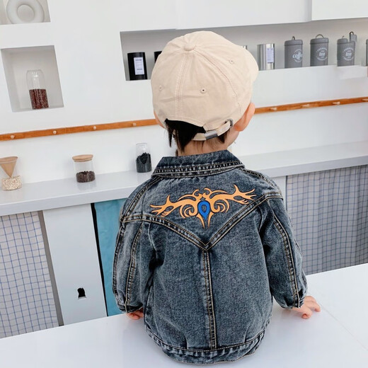 Disney (Disney) Boys Spring and Automn Suit à la mode Little Boys Denim Suit 2025 Nouveaux vêtements pour enfants vêtements de bébé ensemble trois pièces Smoke Grey Two-Piece Set (manteau + pantalon) 100 Poids recommandé 3-4 ans 28-34 Jin [Jin est égal à 0,5 kg]