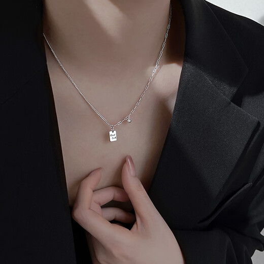 Xiangnan 999 sterling silver luck necklace 2025 new hot style light luxury niche design birthday gift high-end clavicle chain 999 silver luck necklace
