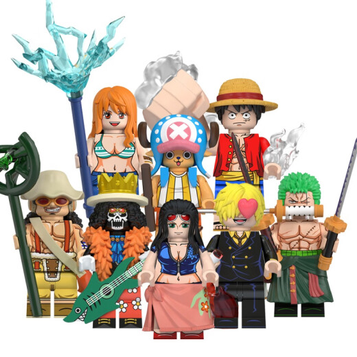 Clcey kompatibel mit LEGO One -Piece Anime Series Usopp Solonnami Zusammengebildete Kinderbildung Bausteine ​​WM6191 Setzen Sie acht Modelle