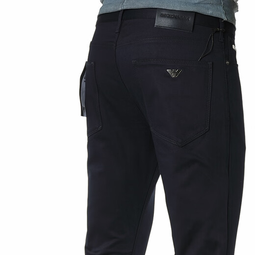 ARMANI/阿玛尼 EA 男士鹰标修身长裤牛仔裤 EM000121 AF14122 黑色 UC001 31