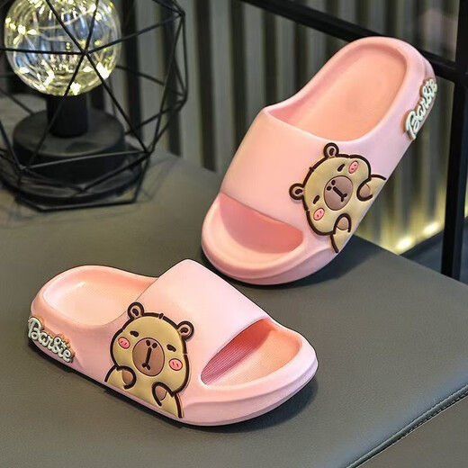 LA CHAPELLE HOMME parent-child boys and girls indoor and outdoor non-slip bathing soft sole cute sandals 2502 pink 40