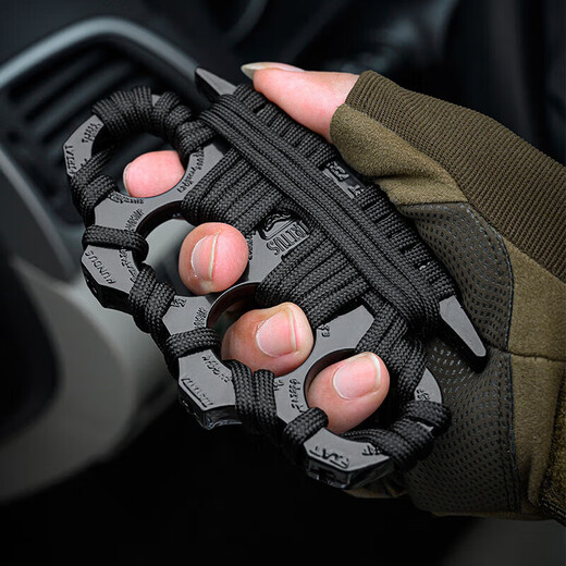 Yayle finger tiger self-defense thickened alloy high hardness weapon legal portable finger tiger knife fist pierced window four-finger hand support thickened evil spirit silver