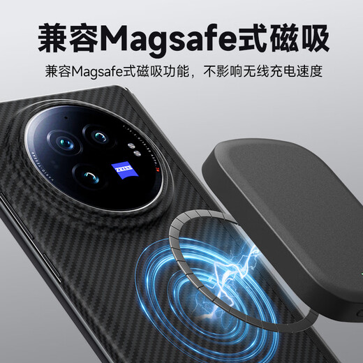 0 Grad geeignet für vivo xfold3pro Mobiltelefongehäuse vivo xfold3 Schutzhülle Magnetisch absorbiert Kevlar Aramidfaser Business Light Luxus-Faltungsbildschirm Flip-Typ-Schutzlinsen vivoxfold3pro magnetisch absorbiert Kevlar-Black 600d 600D