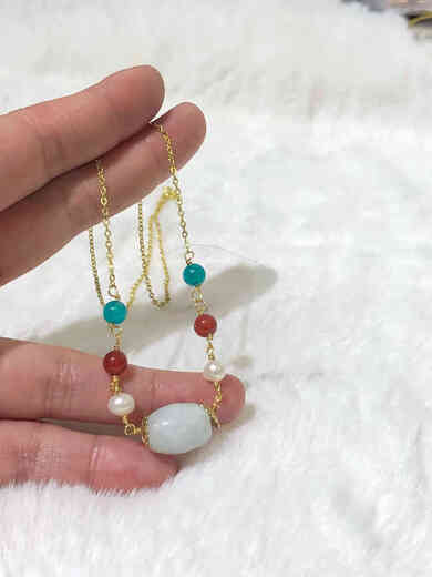 Xerui fashionable and exquisite luxury light luxury high-end elegant tanzanite necklace inlaid with colorful gems and diamond pendants heavy industry retro old