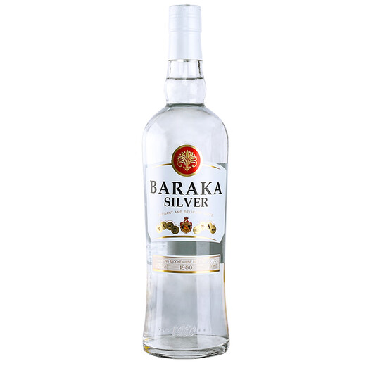 百瑞卡白朗姆酒调酒莫吉托mojito洋酒黑朗姆酒烘焙自由古巴鸡尾酒基酒 【白朗姆酒700mL】×1瓶