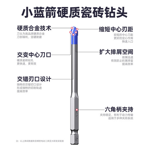 Bosch (BOSCH) Bosch tile drill bit for drilling concrete, super-hard tilted head ceramic eccentric drill cement wall triangle drill tile special corner handle hard tile drill bit set 3456