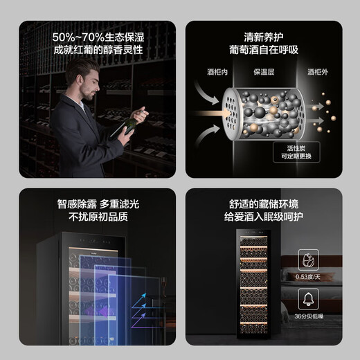 Haier's flagship top-of-the-line wine cabinet with constant temperature and humidity, vertical refrigeration and preservation freezer, household appliances, living room, office display cabinet, ultra-thin large-capacity professional wine cabinet, 450 liters, free built-in 247-bottle beech wood wine rack 450L