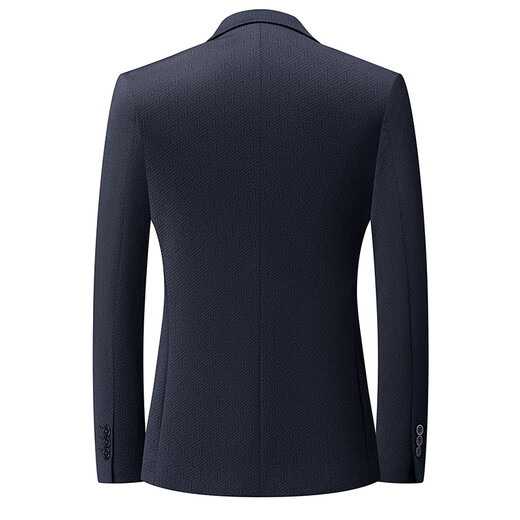 SeptSwolves (septwolves) Herringbone Suit Men's Spring and Summer Nouveau costume élastique mince élastique sans-rides et jeune veste de banlieue de banlieue d'âge moyen 2687 Bleu de profondeur et de style mince d'été XL 180 135-150jin [Jin est égal à 0,5 kg]