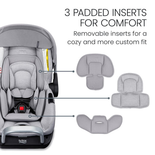 BRITAX infant rear-facing safety seat 0-13.6kg 3-stage adjustment, comfort and protection