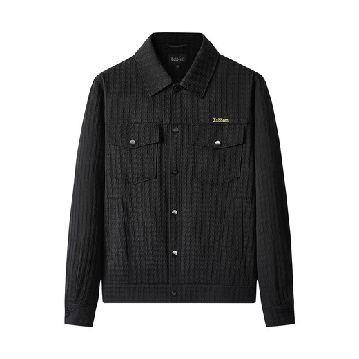 Carbine houndstooth textured jacket 24 autumn coat LOGO embroidered street anthracite 01 50