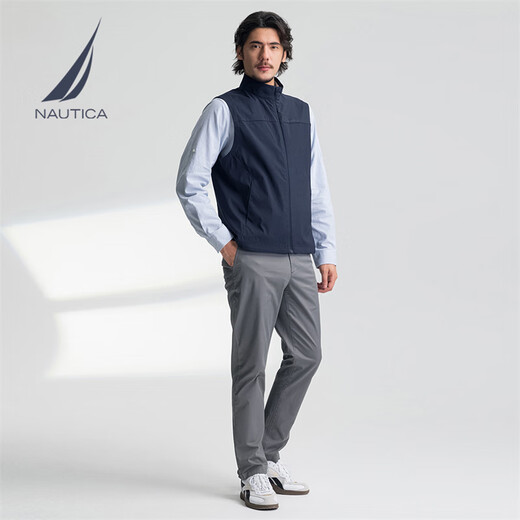 诺帝卡（NAUTICA）【大促爆款】男装25春夏新款舒适百搭商务休闲马甲背心男JO5109 藏青4NV L