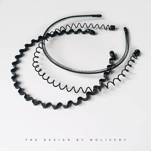 Danqin men's sports headband, face wash headband, boys' pressure hairpin hairband, women's non-stretching men's fixed hair bundle, 6MM iron wave hairband