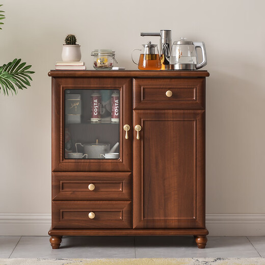Zifei (Zifei) Máquina de barra de té de madera maciza Dispensador de agua doméstica Totalmente Automático Chino 2024 Nuevo gabinete de sala de estar Integrado 6626 colores con hielo cálido