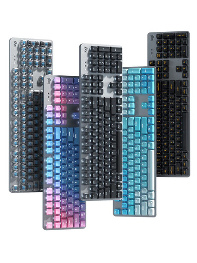 
Logitech K845 wired mechanical keyboard green tea shaft office typing transparent keycap e-sports game special K845 standard version (with numeric keys) TTC-green shaft
