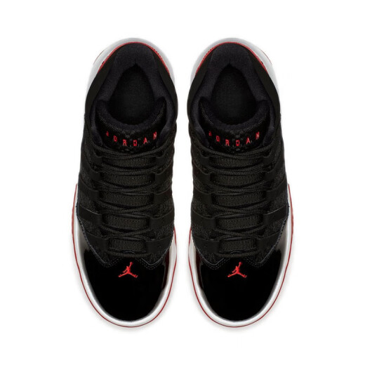 Nike (NIKE) basketball shoes women's shoes, new summer AIR JORDAN large children's shoes, shock-cushioning and wear-resistant mid-top sports and casual shoes AQ9214-006/black and red 35.5