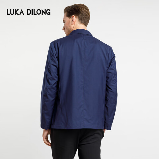 Lucadilong [100% laine importée d'Italie] Veste exécutive du printemps et d'automne masculin Soft and Skin Not-Friendly Jacket Royal Blue M (48)