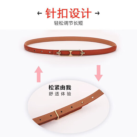 
Katile Crocodile Women's Belt Cowhide Slim Belt Women's Casual Versatile Decorative Skirt Pin-buckle Skirt Fashion Birthday 520 Gift