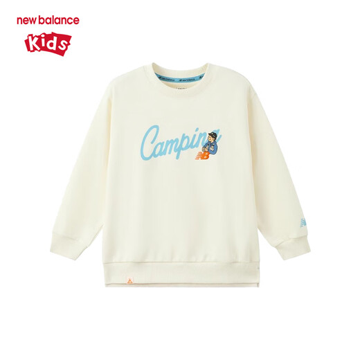 
newbalance nb children's clothing 25 years spring new products for men, women and children versatile casual long-sleeved round neck pullover sweatshirt 7ZF12043 7ZF12043-BK black 150 cm