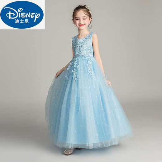 Disney Girls Princess Rock Langer Rock Sommershow Host Hochzeitskleid Super Fairy Feen -Kinderkleid Kinder Performance Kleid geschwollene Rock 683 Weste [Shrimp Pink] [Sammeln Sie Crown 150