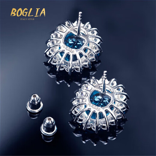 BOGLIA Brand Topaz Earrings Women's Gemstone Earrings Earrings Silver Niche Design Fashion Topaz Earrings