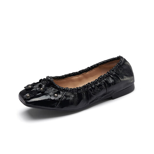 Lairsdan [Prinzessin] modische, leichte und komfortable Patentleder Single -Schuhe Frauenschuhe 15901 Daiwa Black BKP 37
