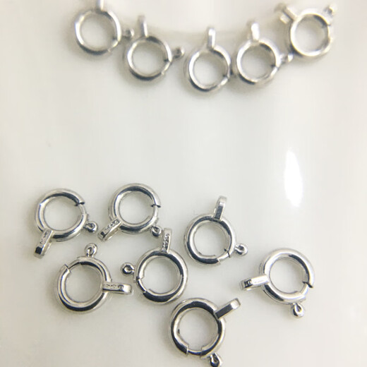 Guanpuge Fat Donglai same style pt950 platinum spring buckle PT950 necklace buckle DIY accessories platinum connector necklace bracelet closed spring buckle, size 5MM/about 0.15g/
