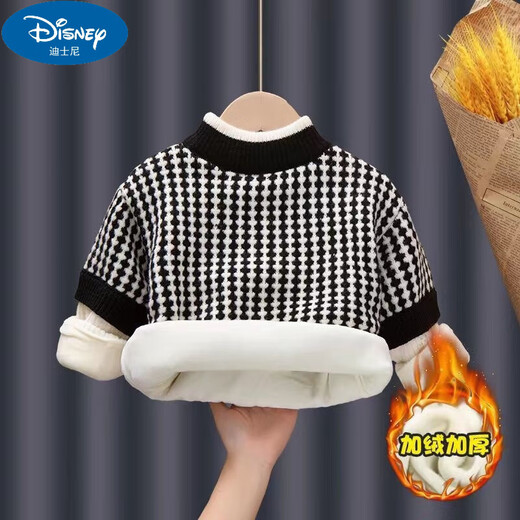
Disney children's cardigan boy's sweater plus velvet thickened medium-sized children's pullover base knit sweater winter top keep warm brown [no plus/velvet] 150