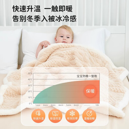 EVEBABY Baby Quilt Baby Blanket Autumn and Winter Thickened Infant Coral Velvet Cover Blanket Newborn Children Lamb Velvet Blanket Pink Coral Velvet + Lamb Velvet 120*100cm