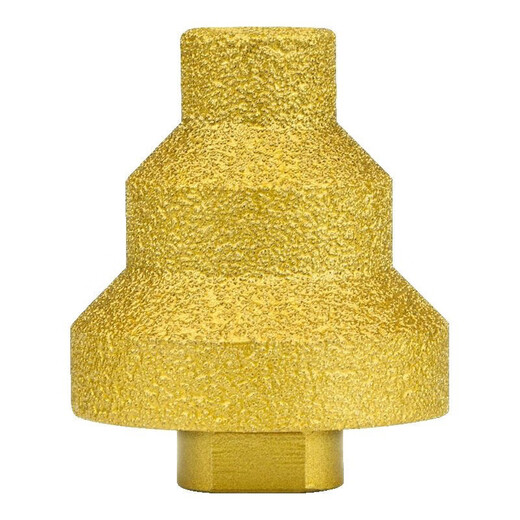 Qinkai brazed pagoda drill bit step reamer diamond chamfering and trimming artifact angle grinder tile stone hole opener brazed pagoda reamer drill three three-in-one 20*35*50 brazed reamer drill