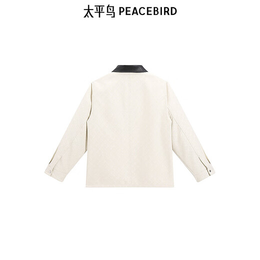 
Peacebird men's clothing [same style in the mall] Bane style jacket spring new dark pattern contrast jacket B2BCF1105 light beige 1 S