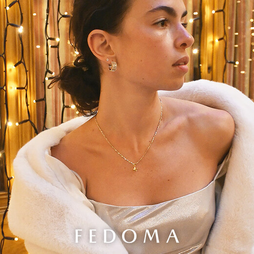 Authentic FEDOMA25SS gold and silver star color twisted chain detachable snake bone clavicle chain pendant necklace necklace gold star gold collar