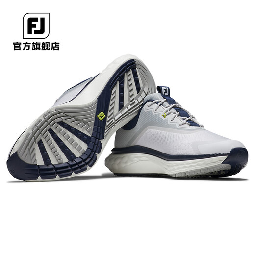 
FootJoy golf shoes men's shoes new FJ Quantum sports lightweight golf sports shoes comfortable and stable without spikes White/Blue/Red-56989 Size 41 = US size 7.5
