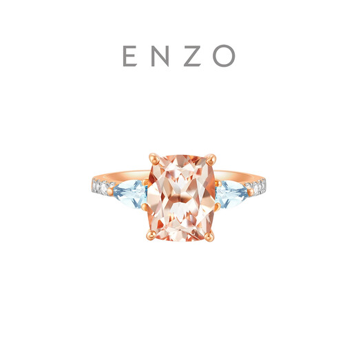 Chow Tai Fook ENZO Pink Realm 18K Gold Morganite Aquamarine Ring for Women EZV312 Birthday Gift No. 15