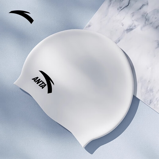 Anta swimming cap for women, waterproof, long hair, special plus size silicone ear protection, adult, men and children swimming cap