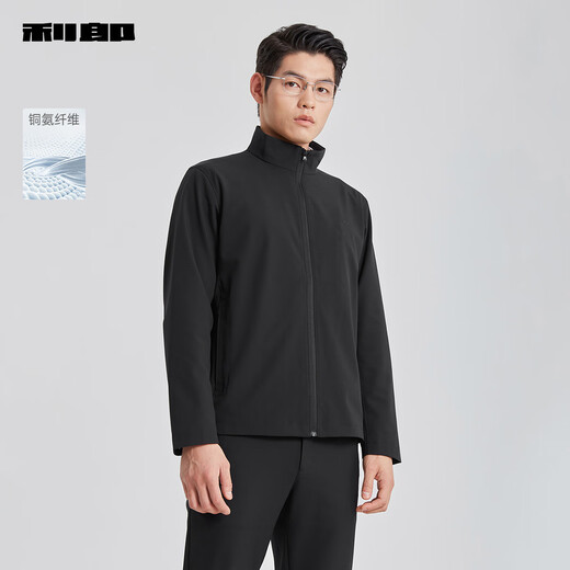 Lilang cupro business jacket men's jacket 25 spring stand collar commuter executive jacket black XL175/92A