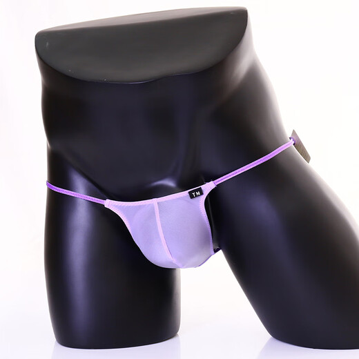 G-STATION性感TM系列男士丁字裤Clear skin超薄高透3D囊袋超细腰带高弹内裤 紫色 1条 M （日码 偏小）