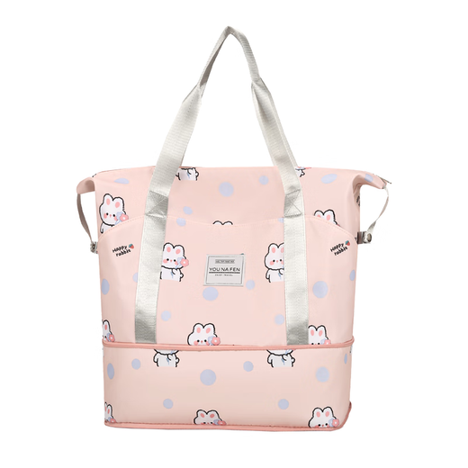 Lohas travel bag luggage bag large capacity portable baby storage bag portable pull rod printing expansion bag