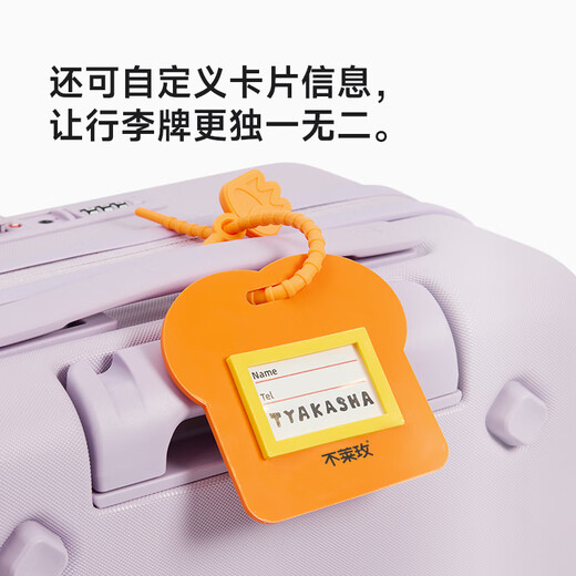 不莱玫行李箱防丢行李牌塔卡沙合作款标签旅行周边挂牌 吐司片  灰色绳