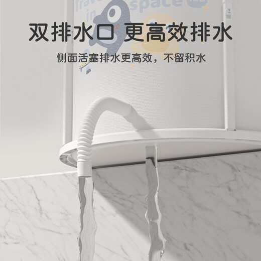 WCZ German baby swimming bucket, children's bath bucket, household newborn foldable swimming pool, baby bath bucket, Big Mac - installation-free + double-layer swimming ring