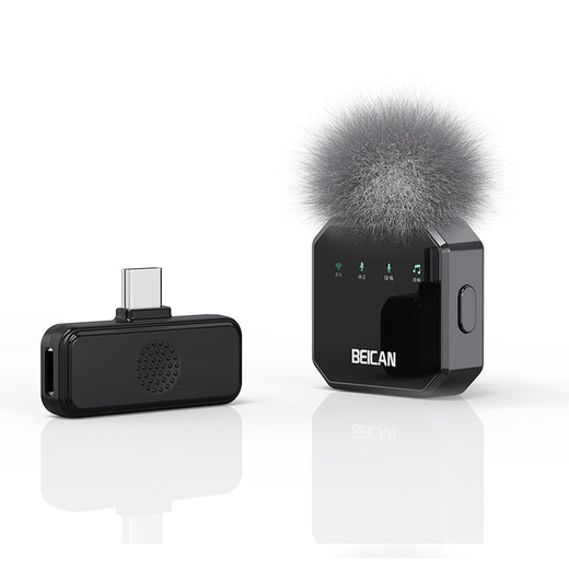 Mylasen Beican Wireless Lavalier Microphone Anchor Live Recording Equipment Outdoor Interview Short Video Radio Douyin K Song Noise Reduction Microphone Suitable for Apple Android Black One-to-One Lightning Interface