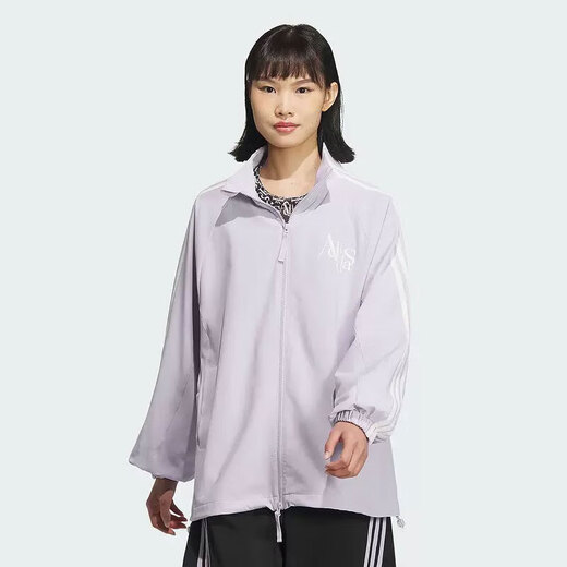 Adidas chaqueta femenina ropa deportiva de verano para collar tope casual de collar de cuello top ji9767 claro púrpura l l