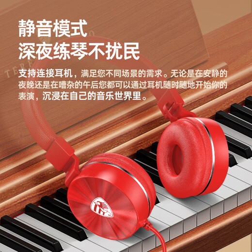 Terence Electric Piano 88 Key Electronic Piano Adult Children Children Gegengewicht Untersuchung Home P10 Tragbare Klavierhammer -Tastatur Eiche Farbe [Gegengewichtstastatur] + Klavierständer