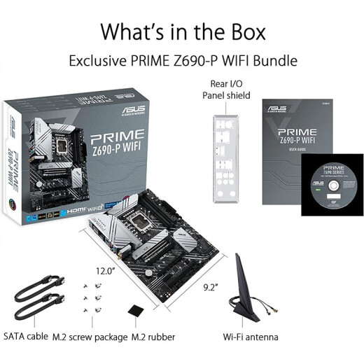 ASUS 华硕 Prime Z690-P LGA1700 DDR5 ATX主板 支持Wifi